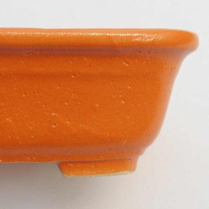 Bonsaischaal van keramiek 8 x 6 x 3 cm, oranje