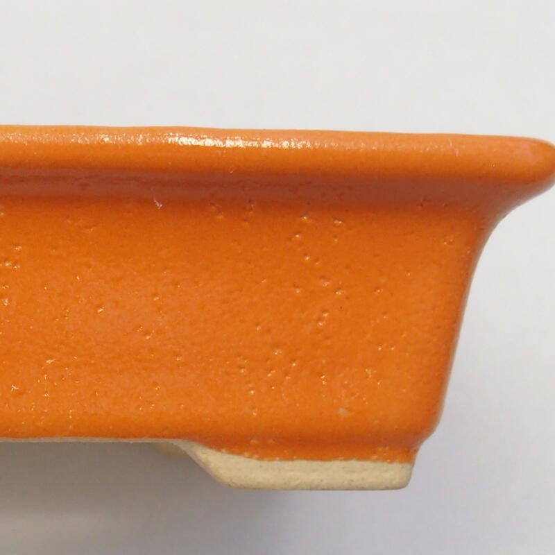 Bonsaischaal van keramiek 8 x 6 x 3 cm, oranje