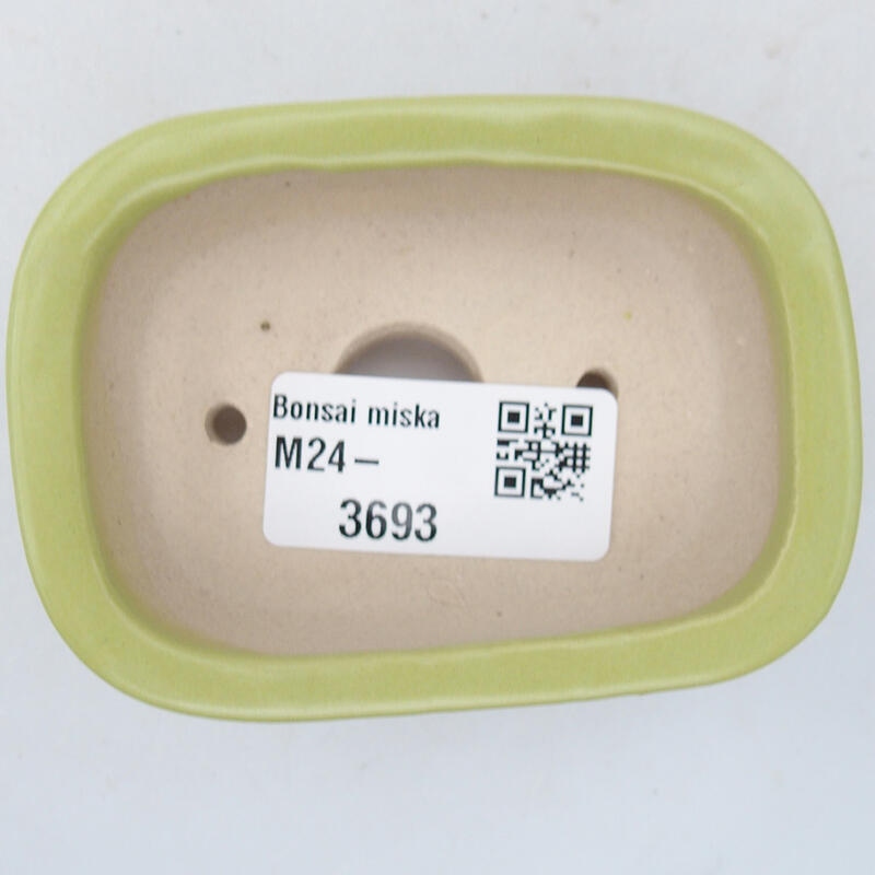 Bonsaischaal van keramiek 8 x 6 x 3 cm, groen