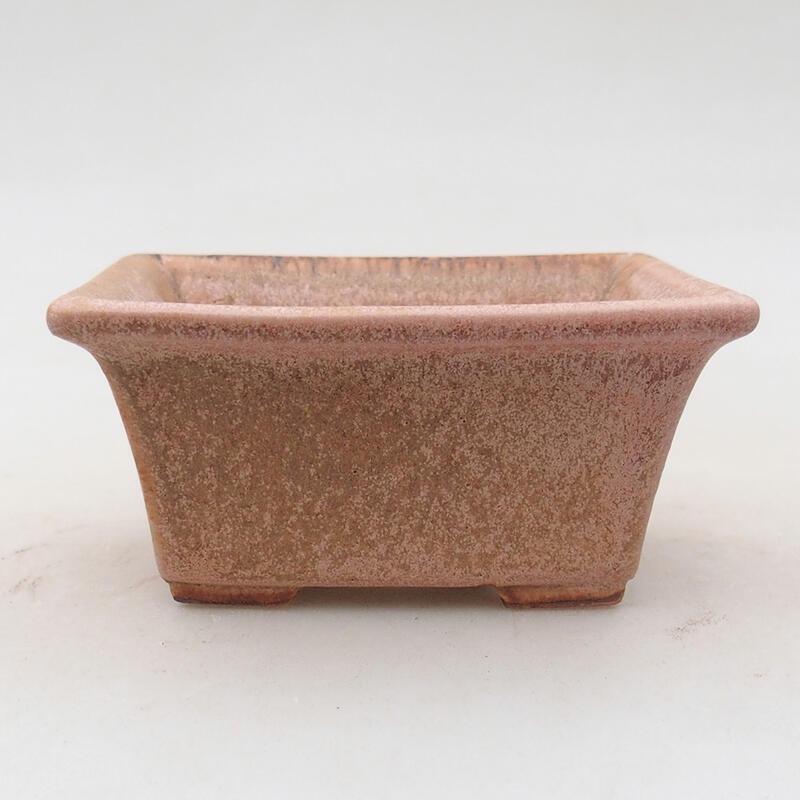 Bonsaischaal van keramiek 8 x 6 x 4 cm, roze