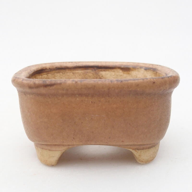 Bonsaischaal van keramiek 8 x 7,5 x 4 cm, roze