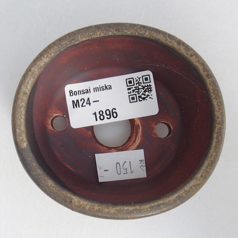 Bonsaischaal van keramiek 8 x 7 x 3,5 cm, bruin