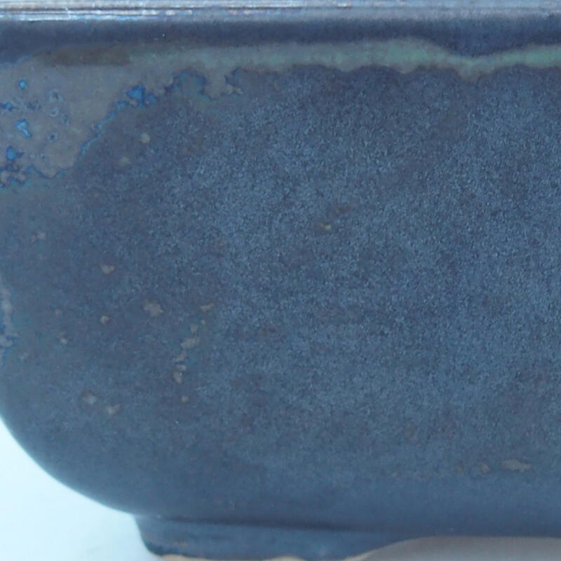 Bonsaischaal van keramiek 8 x 7 x 3 cm, metaalkleur