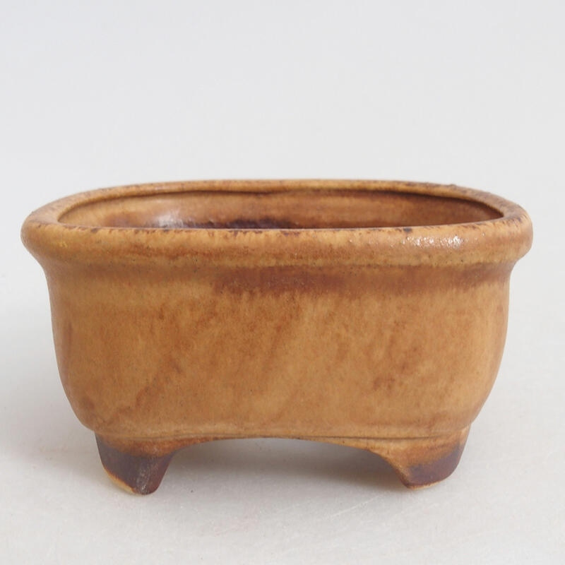 Bonsaischaal van keramiek 8 x 7 x 4,5 cm, roze