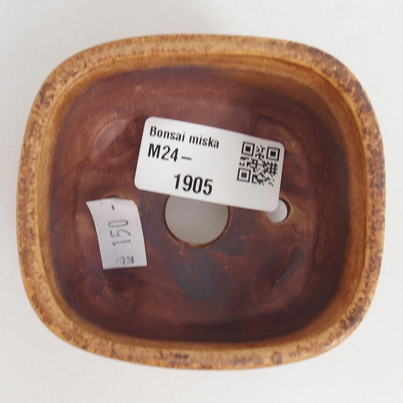 Bonsaischaal van keramiek 8 x 7 x 4,5 cm, roze