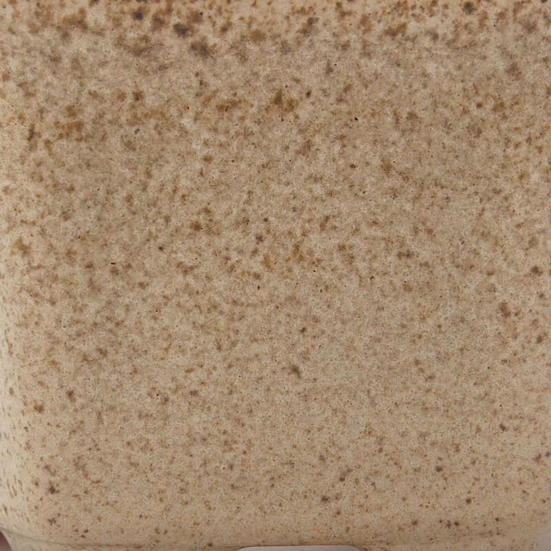 Bonsaischaal van keramiek 8 x 7 x 4 cm, kleur beige
