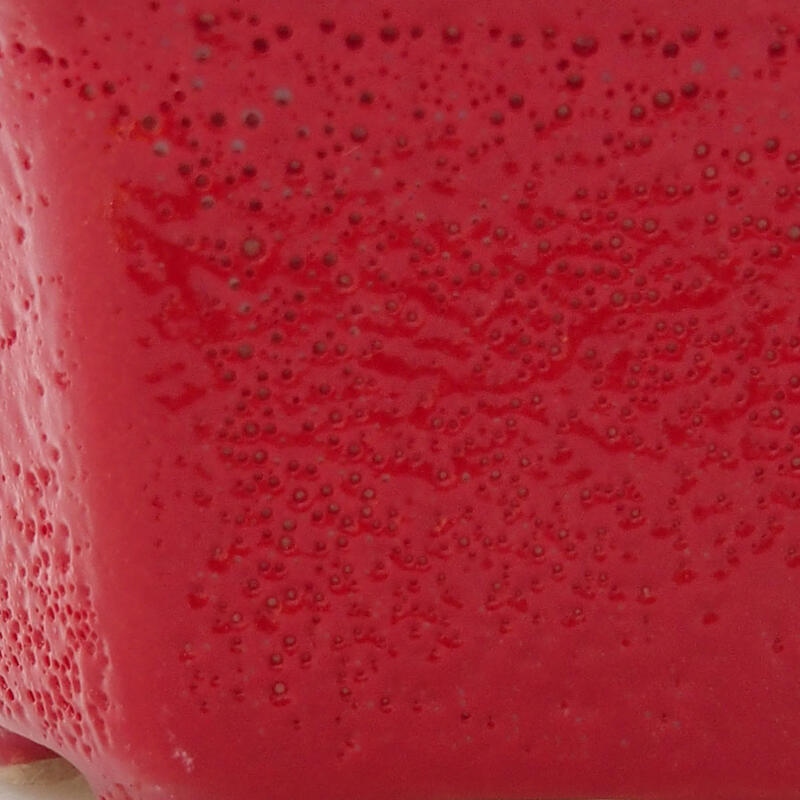 Bonsaischaal van keramiek 8 x 7 x 4 cm, kleur rood