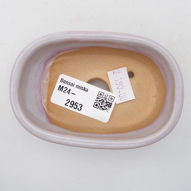 Bonsaischaal van keramiek 9,5 x 6 x 2,5 cm, kleur paars