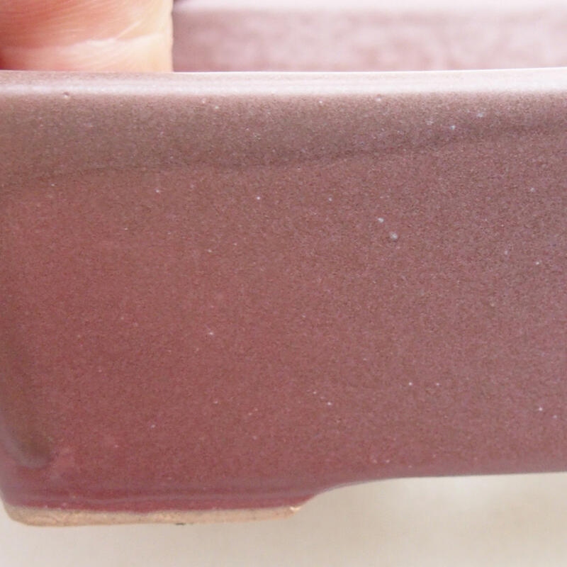 Bonsaischaal van keramiek 9,5 x 7 x 3,5 cm, kleur paars