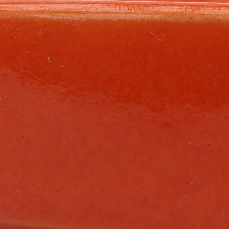 Bonsaischaal van keramiek 9,5 x 8,5 x 3 cm, oranje