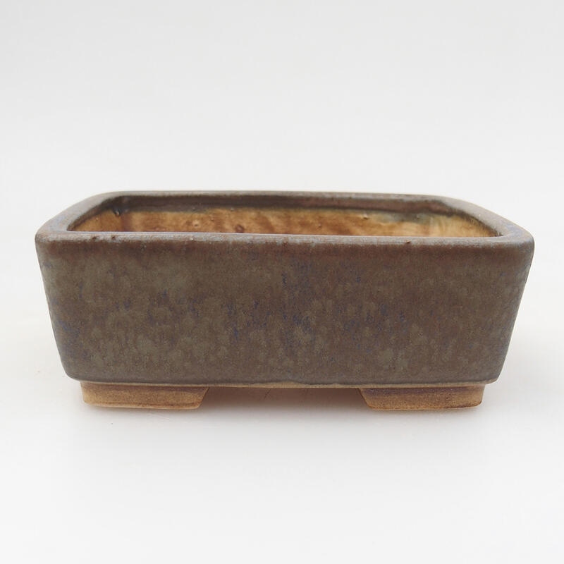 Bonsaischaal van keramiek 9,5 x 8 x 3,5 cm, kleur blauw