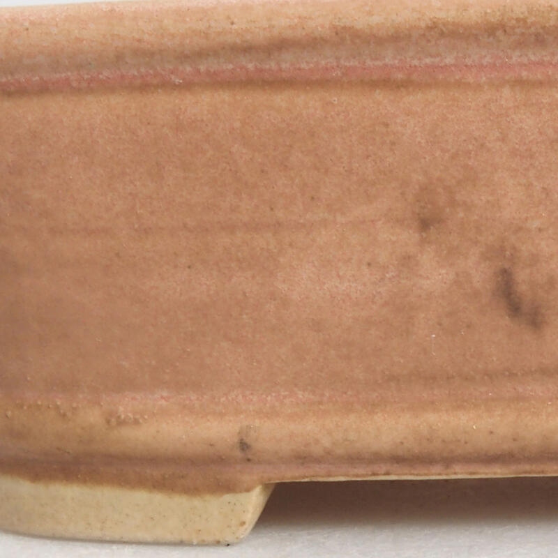 Bonsaischaal van keramiek 9 x 8 x 3,5 cm, roze