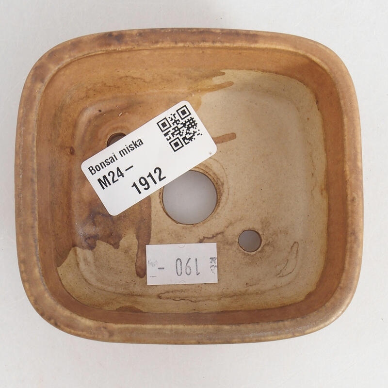 Bonsaischaal van keramiek 9 x 8 x 3,5 cm, roze