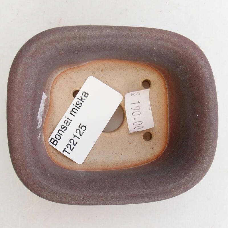 Bonsaischaal van keramiek 9 x 8 x 4 cm, kleur paars