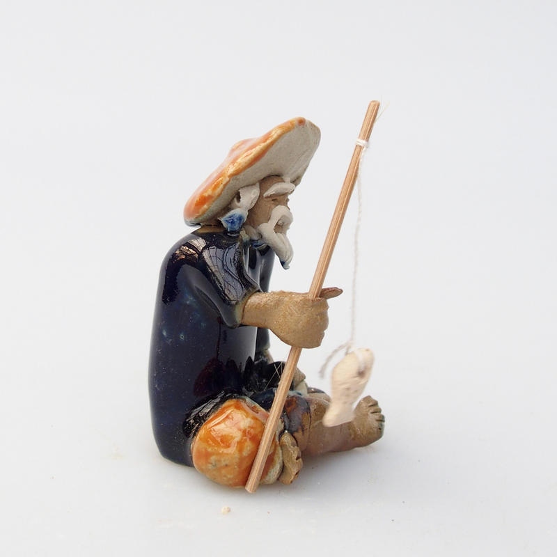 Keramisch beeldje - Visser