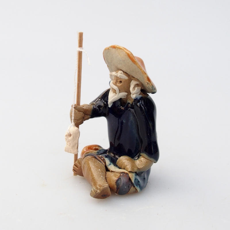 Keramisch beeldje - Visser
