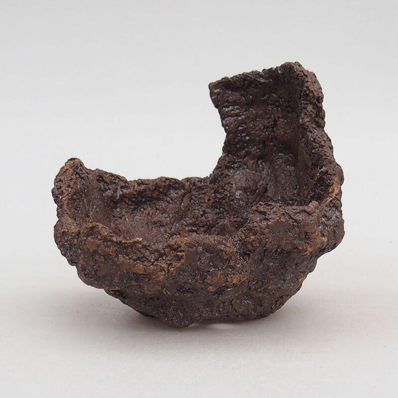 Keramisch Schelp 10 x 11 x 9,5 cm , kleur bruin