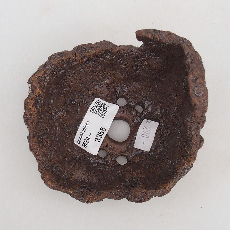 Keramisch Schelp 10 x 11 x 9,5 cm , kleur bruin