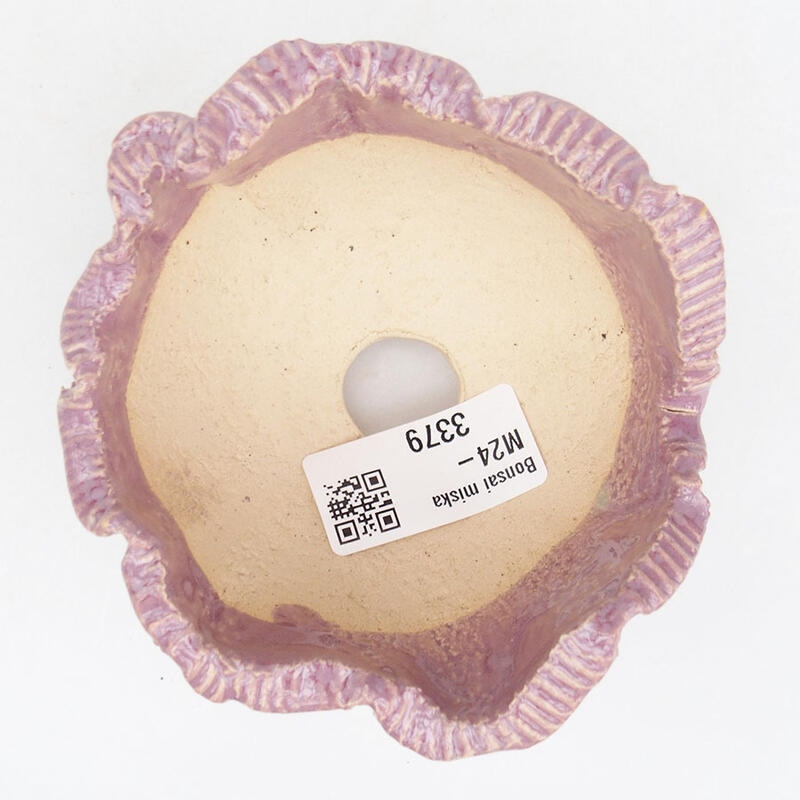 Keramische schelp 10 x 9,5 x 6,5 cm , kleur paars