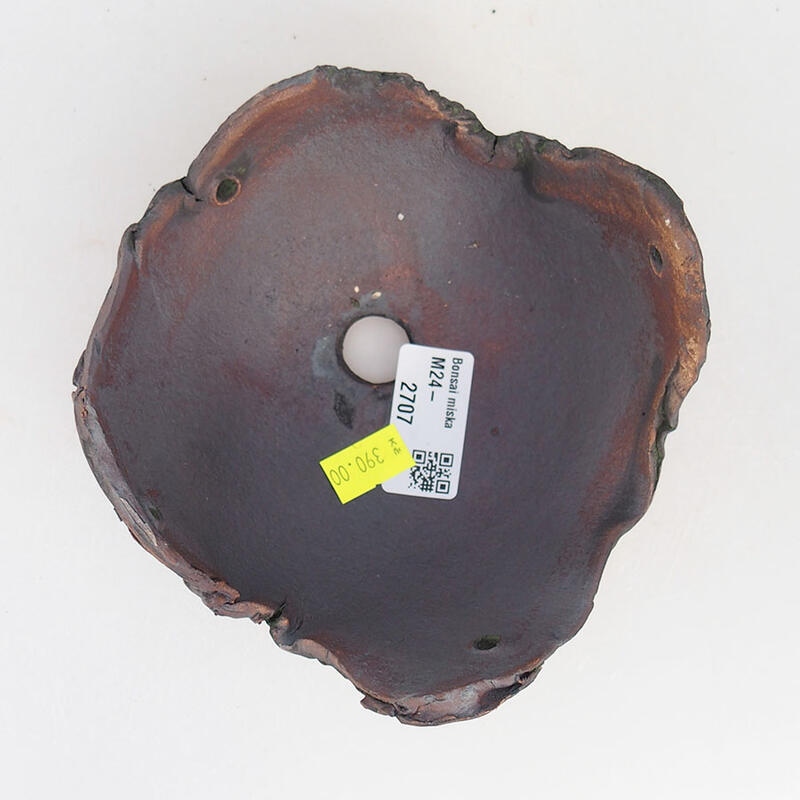 Keramische schaal 13 x 13 x 8 cm , kleur groen