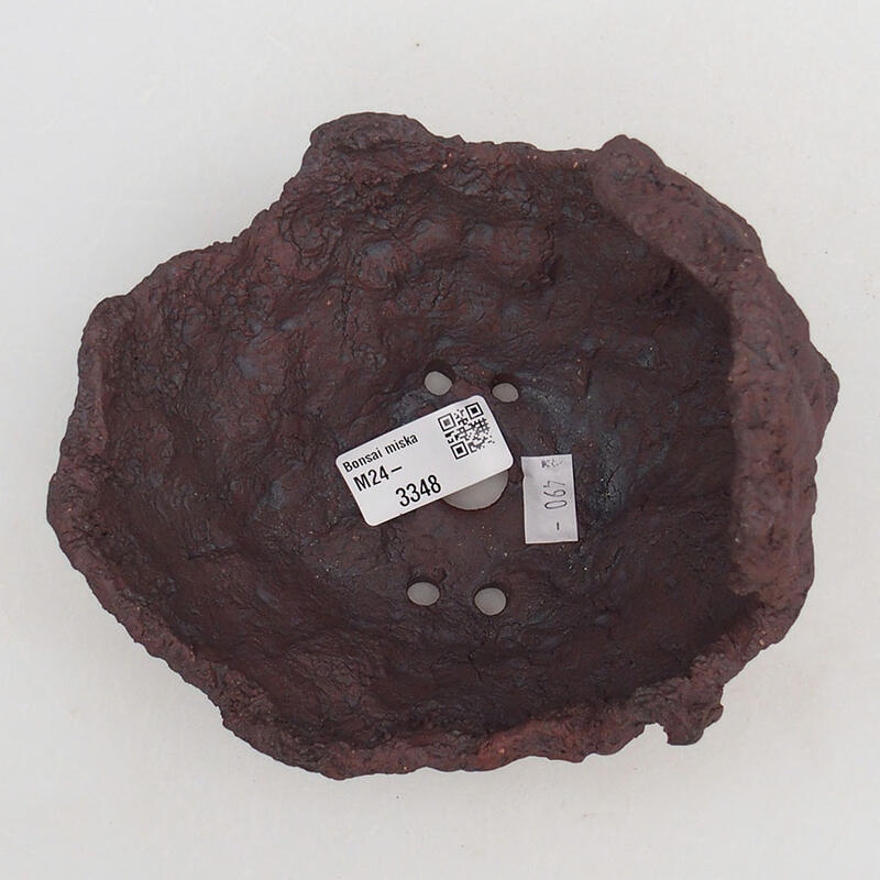 Keramisch Schelp 13 x 15 x 13 cm , kleur bruinachtig rood