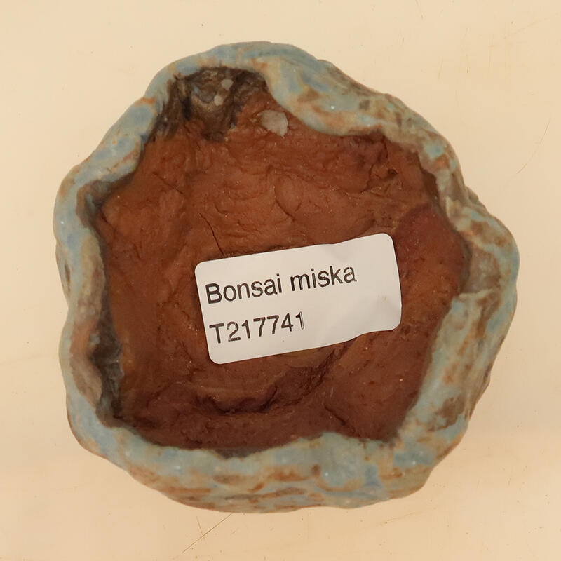 Keramische schaal 4,5 x 4,5 x 7 cm , kleur blauw