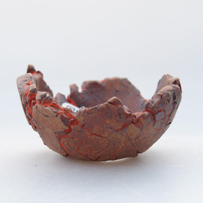 Schelp van keramiek 5,5 x 5,5 x 3 cm , kleur oranje