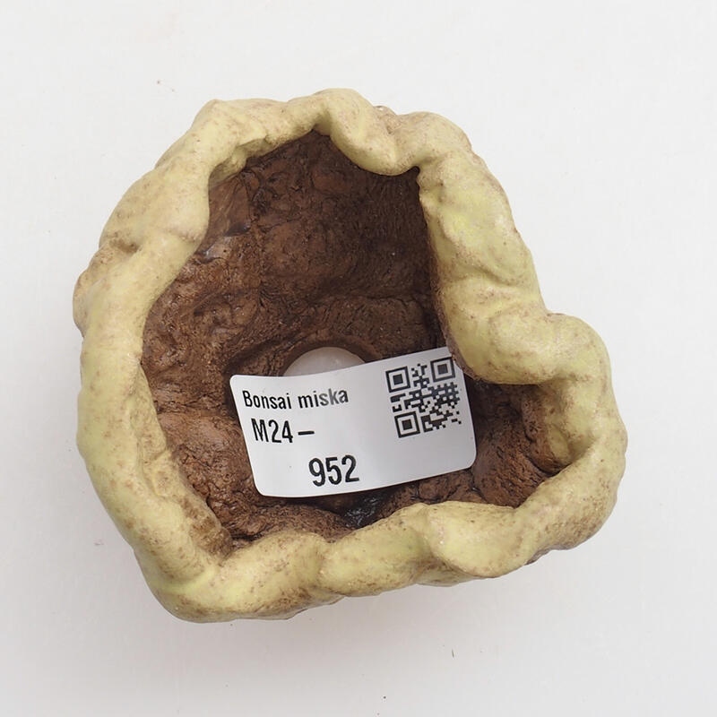 Schelp van keramiek 5 x 5 x 5 cm , kleur groen