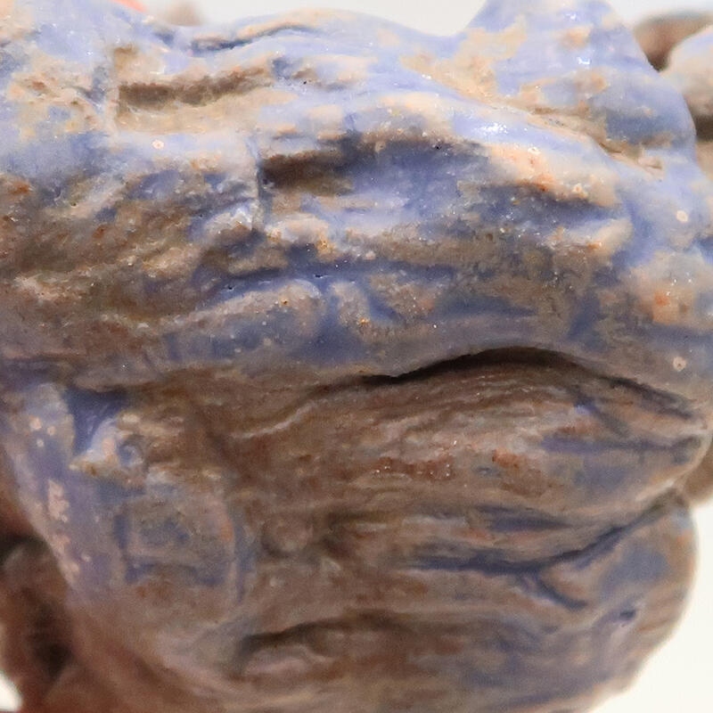 Schelp van keramiek 5 x 5 x 8 cm , kleur blauw