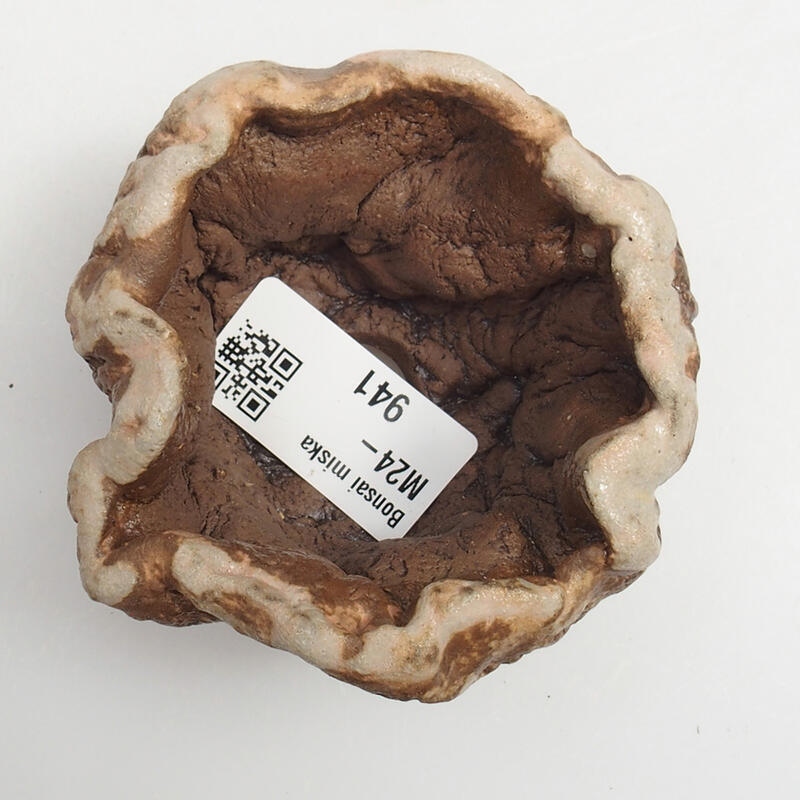 Keramisch Schelp 5 x 6 x 4 cm , kleur groenbruin