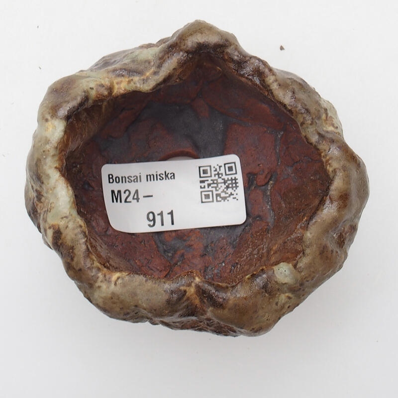 Keramisch Schelp 6,5 x 5 x 5 cm , kleur groenbruin