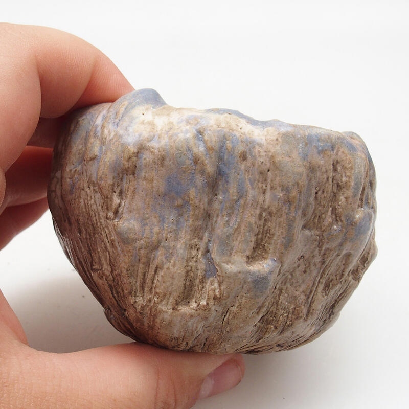 Keramisch Schelp 6,5 x 6,5 x 5,5 cm , kleur blauw