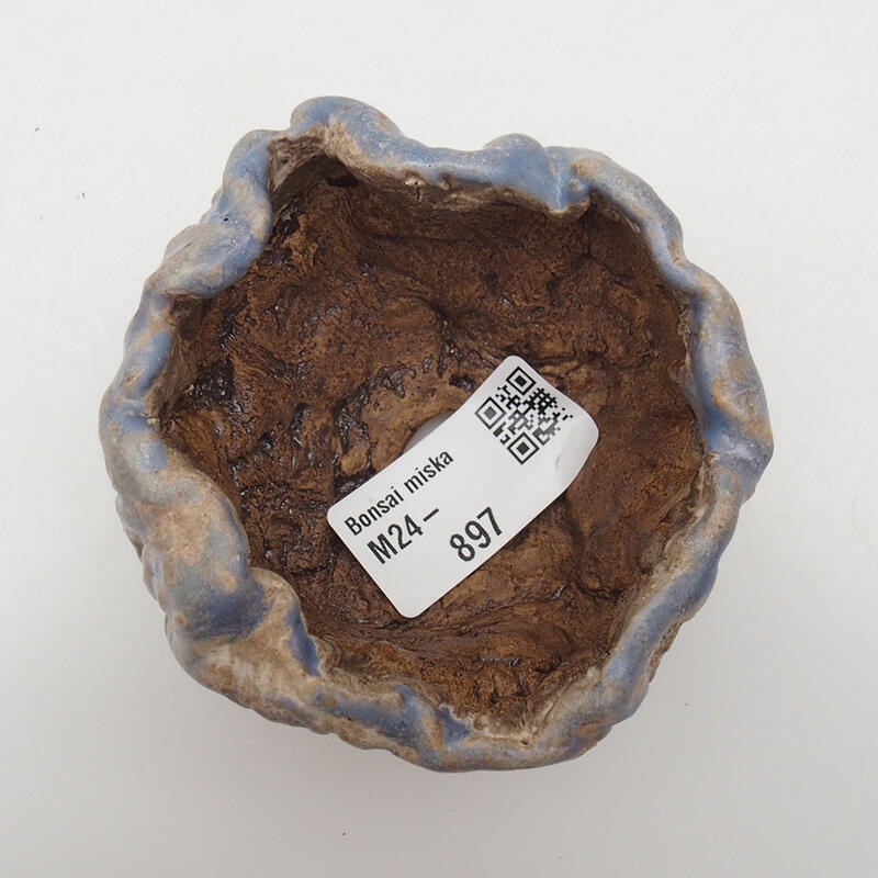 Keramisch Schelp 6,5 x 6,5 x 5,5 cm , kleur blauw