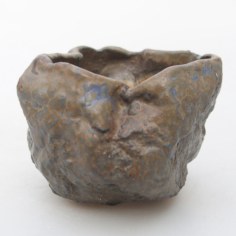 Schelp van keramiek 6,5 x 6,5 x 5 cm , kleur blauw