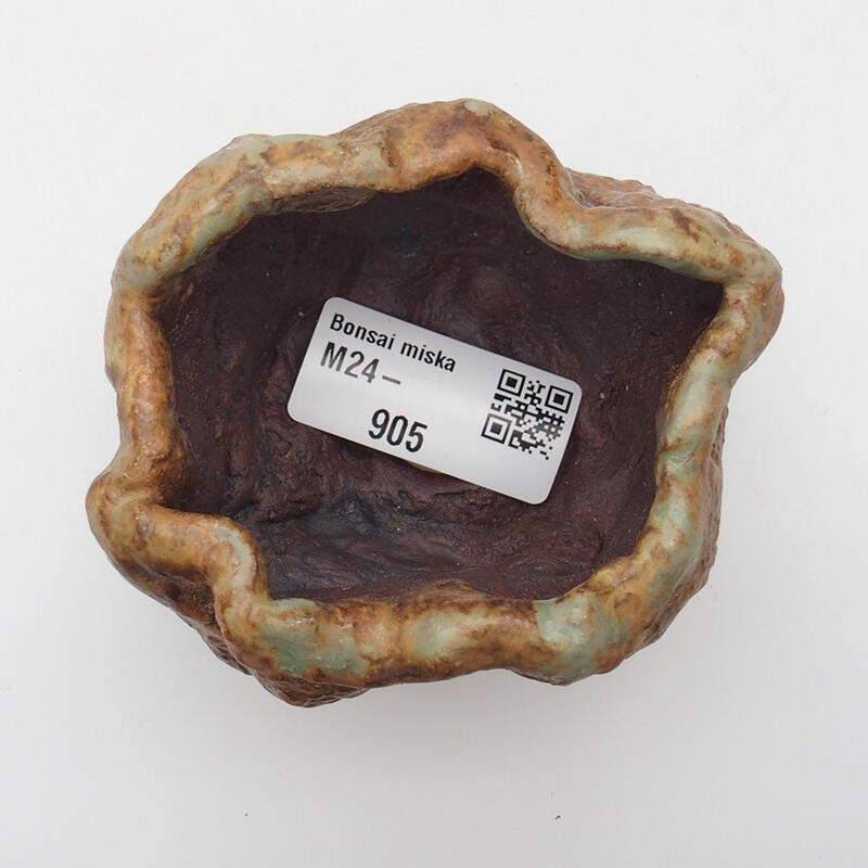 Keramisch Schelp 6 x 5 x 5,5 cm , kleur groenbruin