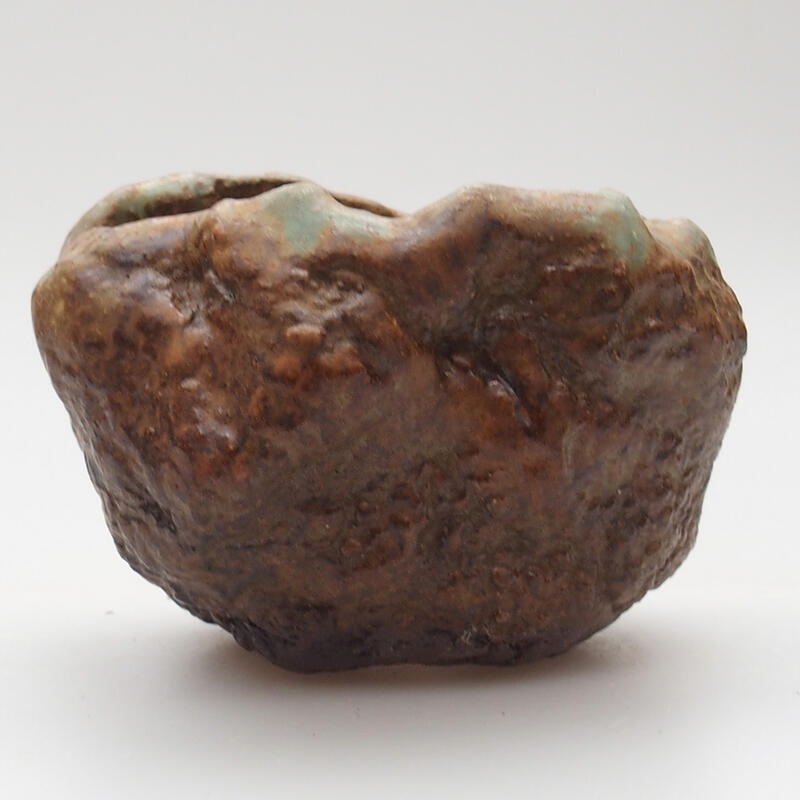 Keramisch Schelp 6 x 5 x 5,5 cm , kleur groenbruin