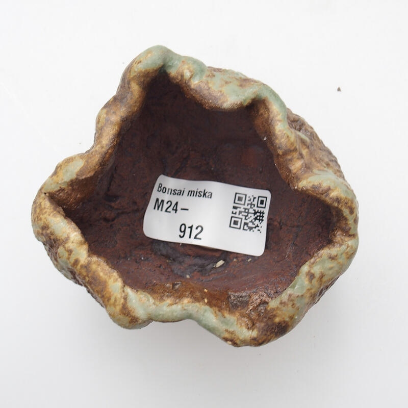 Keramische schelp 6 x 5 x 5 cm , kleur groenbruin