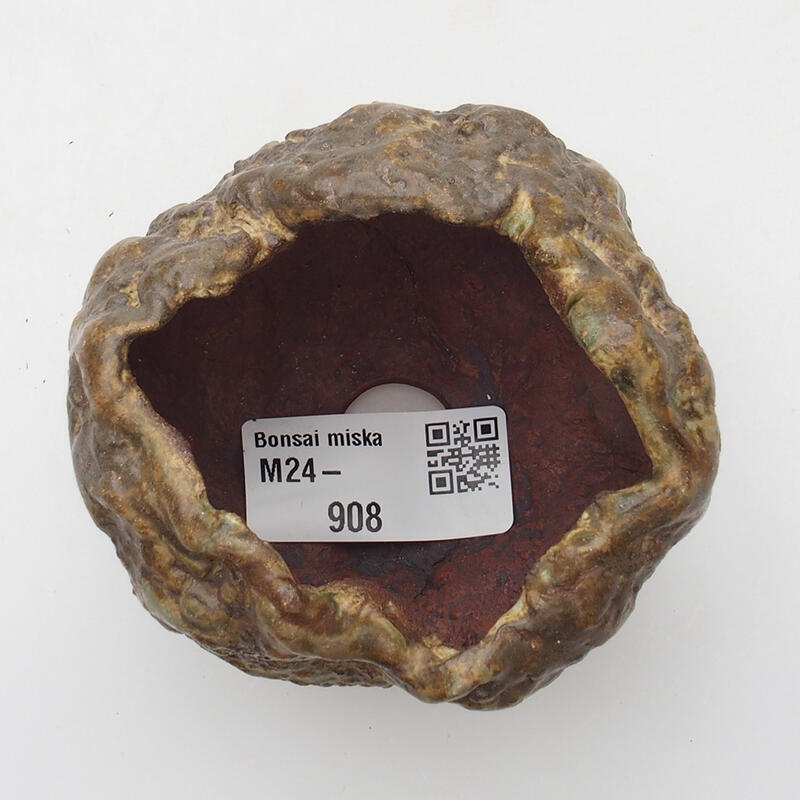 Keramische schelp 6 x 5 x 6 cm , kleur groenbruin