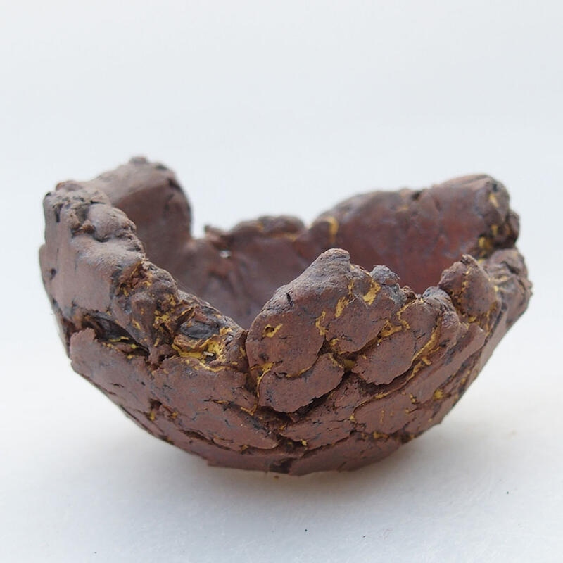 Schelp van keramiek 6 x 6 x 4 cm , geel