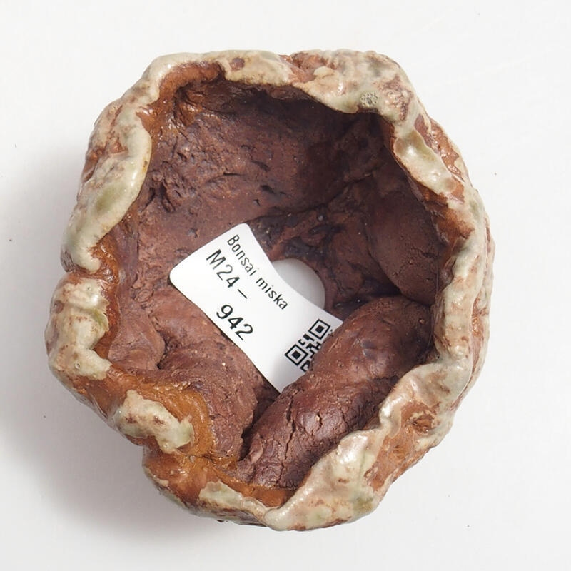 Keramische schelp 6 x 6 x 5 cm , kleur groenbruin