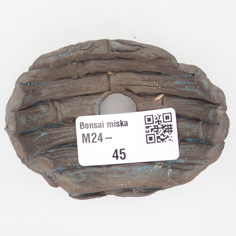 Schelp van keramiek 7,5 x 5,5 x 3 cm , kleur blauw