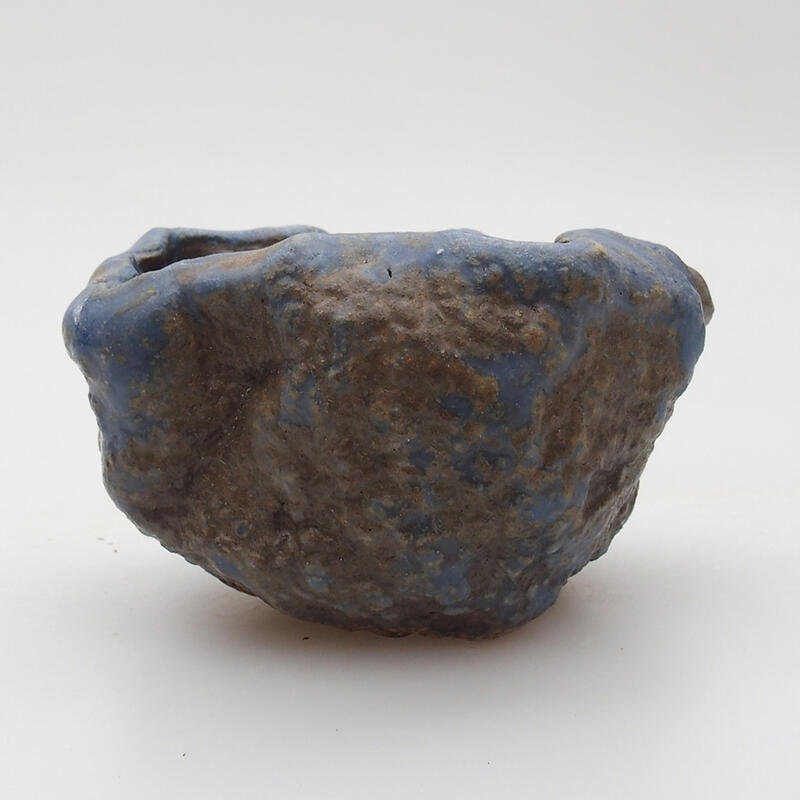 Keramisch Schelp 7,5 x 6 x 5 cm , kleur blauwbruin