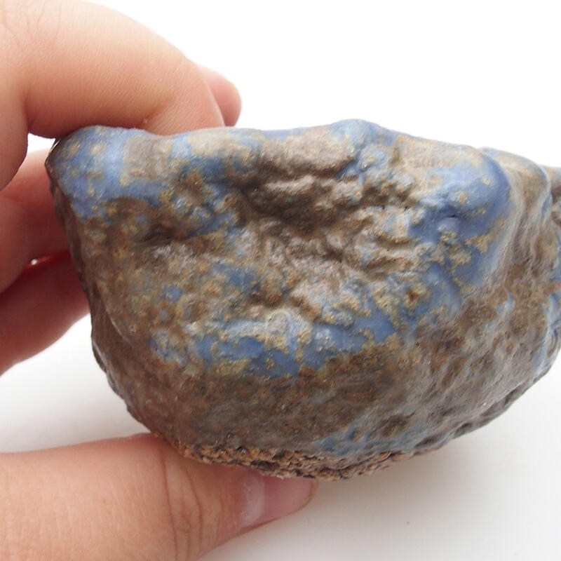 Keramisch Schelp 7,5 x 6 x 5 cm , kleur blauwbruin