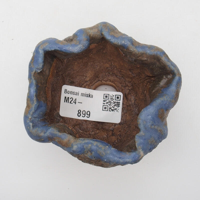 Keramisch Schelp 7,5 x 6 x 5 cm , kleur blauwbruin