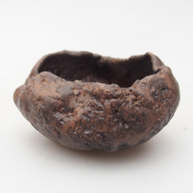 Keramisch Schelp 7,5 x 7 x 4,5 cm , kleur bruin