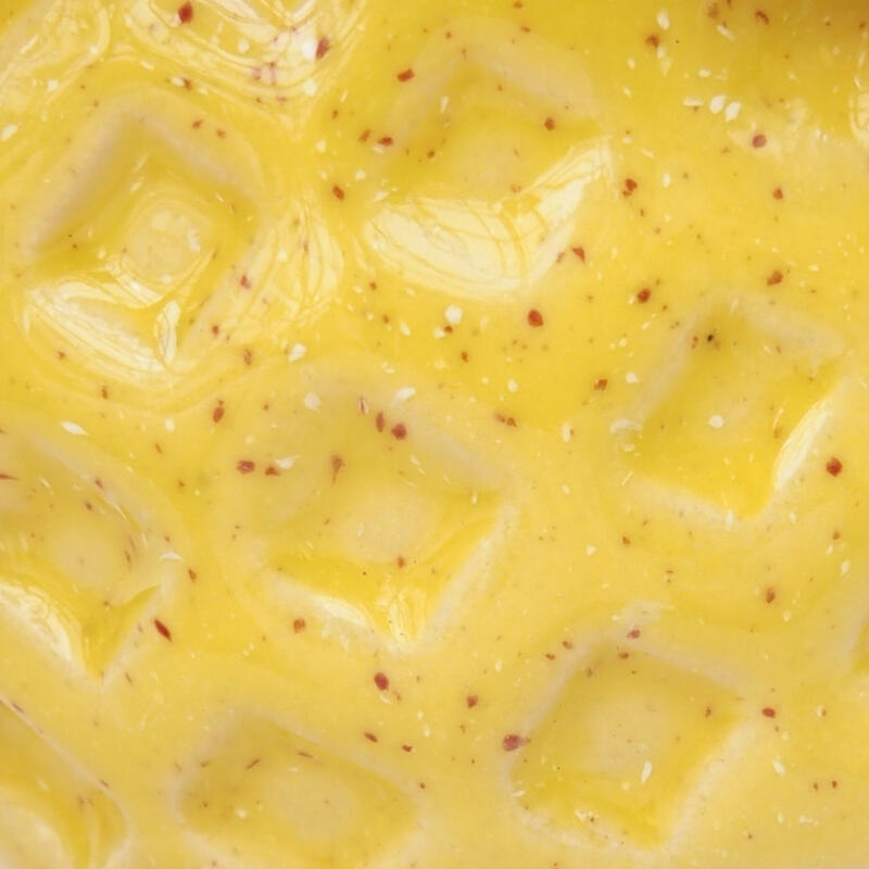 Keramisch Schelp 7,5 x 7 x 4 cm , kleur geel