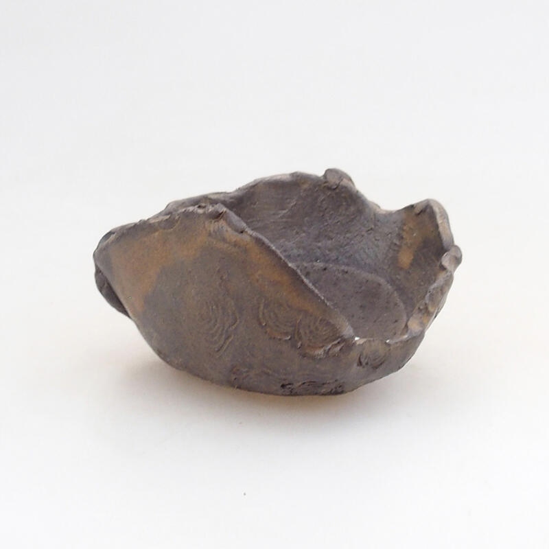 Keramisch Schelp 7,5 x 7 x 5 cm , kleur bruin