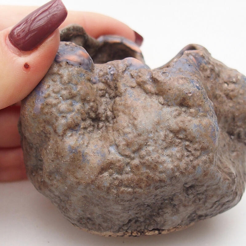 Keramisch Schelp 7 x 4,5 x 6 cm , kleur bruin