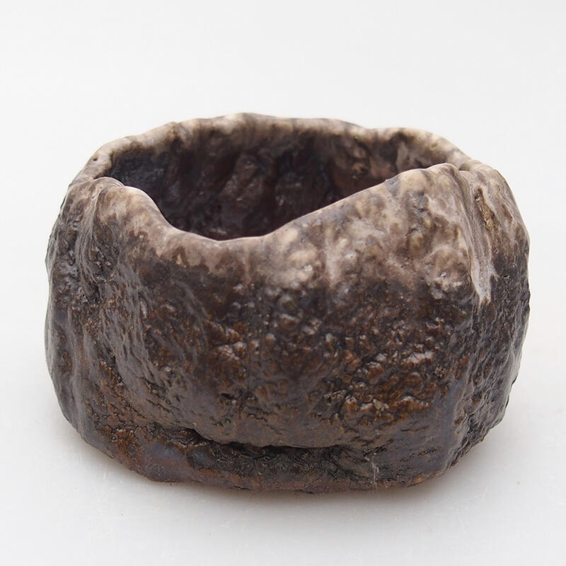 Keramisch Schelp 7 x 6,5 x 4 cm , kleur bruin