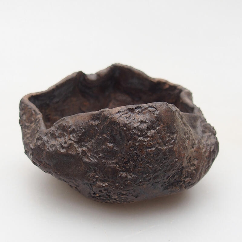 Keramisch Schelp 7 x 6,5 x 4 cm , kleur bruin